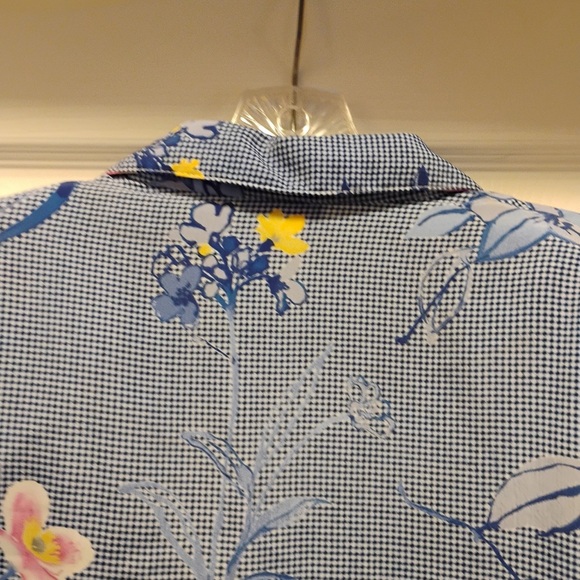 Vintage G.W. Graff Lightweight Floral Abstract Blazer Jacket Unique Size 10 - Picture 8 of 9